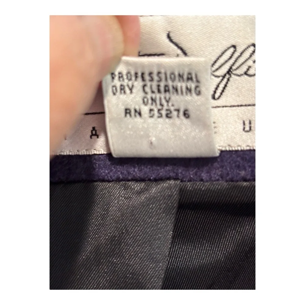 Vtg Paul et Duffier Coat Womens 14 Purple Jewel Tone Soft Wool Blend Lined‎ USA